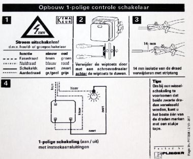 Extractie incompleet voorkomen 1-polige controle schakelaar aansluiten | Klusvraagbaak Forum